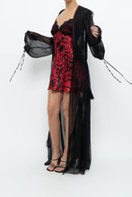 Load image into Gallery viewer, Vintage x VICTORIA'S SECRET Black Sheer Studded Robe (M, L)