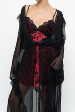 Load image into Gallery viewer, Vintage x VICTORIA'S SECRET Black Sheer Studded Robe (M, L)