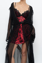 Load image into Gallery viewer, Vintage x VICTORIA'S SECRET Black Sheer Studded Robe (M, L)