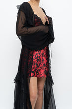 Load image into Gallery viewer, Vintage x VICTORIA'S SECRET Black Sheer Studded Robe (M, L)