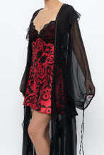 Load image into Gallery viewer, Vintage x VICTORIA'S SECRET Black Sheer Studded Robe (M, L)