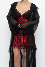 Load image into Gallery viewer, Vintage x VICTORIA'S SECRET Black Sheer Studded Robe (M, L)