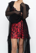 Load image into Gallery viewer, Vintage x VICTORIA'S SECRET Black Sheer Studded Robe (M, L)