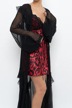 Load image into Gallery viewer, Vintage x VICTORIA'S SECRET Black Sheer Studded Robe (M, L)