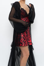 Load image into Gallery viewer, Vintage x VICTORIA'S SECRET Black Sheer Studded Robe (M, L)