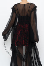 Load image into Gallery viewer, Vintage x VICTORIA'S SECRET Black Sheer Studded Robe (M, L)