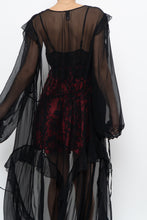 Load image into Gallery viewer, Vintage x VICTORIA'S SECRET Black Sheer Studded Robe (M, L)