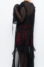 Load image into Gallery viewer, Vintage x VICTORIA'S SECRET Black Sheer Studded Robe (M, L)