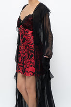 Load image into Gallery viewer, Vintage x VICTORIA'S SECRET Black Sheer Studded Robe (M, L)