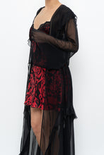 Load image into Gallery viewer, Vintage x VICTORIA'S SECRET Black Sheer Studded Robe (M, L)