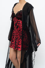 Load image into Gallery viewer, Vintage x VICTORIA'S SECRET Black Sheer Studded Robe (M, L)