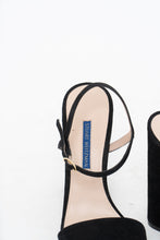 Load image into Gallery viewer, STUART WEITZMAN x Black Suede Platform Heels (8, 8.5)