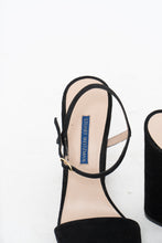 Load image into Gallery viewer, STUART WEITZMAN x Black Suede Platform Heels (8, 8.5)