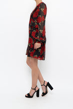 Load image into Gallery viewer, THE KOOPLES x Black, Red Floral Mini Dress (XS, S)