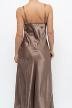 Load image into Gallery viewer, Vintage x JONES NY Light Brown Lace Satin Midi Dress (S, M)