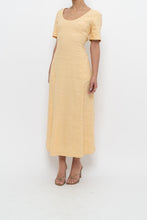 Load image into Gallery viewer, Vintage x CLUB MONACO Honey Yellow Linen Midi Dress (M)