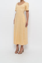 Load image into Gallery viewer, Vintage x CLUB MONACO Honey Yellow Linen Midi Dress (M)