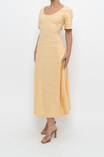 Load image into Gallery viewer, Vintage x CLUB MONACO Honey Yellow Linen Midi Dress (M)