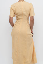 Load image into Gallery viewer, Vintage x CLUB MONACO Honey Yellow Linen Midi Dress (M)