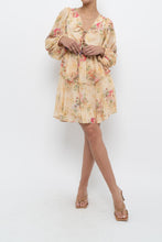 Load image into Gallery viewer, TED BAKER x Yellow Floral Mini Dress (XS, S)