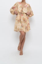 Load image into Gallery viewer, TED BAKER x Yellow Floral Mini Dress (XS, S)