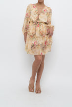 Load image into Gallery viewer, TED BAKER x Yellow Floral Mini Dress (XS, S)