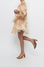 Load image into Gallery viewer, TED BAKER x Yellow Floral Mini Dress (XS, S)