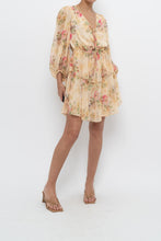 Load image into Gallery viewer, TED BAKER x Yellow Floral Mini Dress (XS, S)