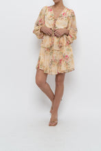 Load image into Gallery viewer, TED BAKER x Yellow Floral Mini Dress (XS, S)