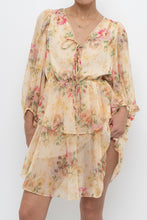 Load image into Gallery viewer, TED BAKER x Yellow Floral Mini Dress (XS, S)