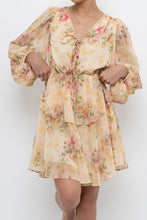 Load image into Gallery viewer, TED BAKER x Yellow Floral Mini Dress (XS, S)