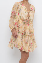 Load image into Gallery viewer, TED BAKER x Yellow Floral Mini Dress (XS, S)