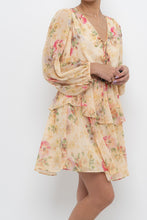 Load image into Gallery viewer, TED BAKER x Yellow Floral Mini Dress (XS, S)