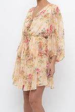 Load image into Gallery viewer, TED BAKER x Yellow Floral Mini Dress (XS, S)