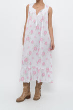 Load image into Gallery viewer, Vintage x EILEEN WEST Rose Patterned Cotton Dress (XS-M)