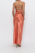 Load image into Gallery viewer, Vintage x Coral Paisley Satin Halter Maxi Dress (M)