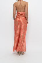 Load image into Gallery viewer, Vintage x Coral Paisley Satin Halter Maxi Dress (M)