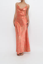 Load image into Gallery viewer, Vintage x Coral Paisley Satin Halter Maxi Dress (M)
