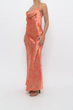 Load image into Gallery viewer, Vintage x Coral Paisley Satin Halter Maxi Dress (M)