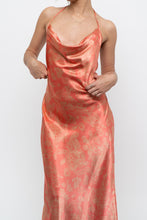 Load image into Gallery viewer, Vintage x Coral Paisley Satin Halter Maxi Dress (M)