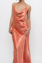 Load image into Gallery viewer, Vintage x Coral Paisley Satin Halter Maxi Dress (M)