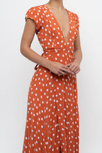 Load image into Gallery viewer, TULAROSA x Orange Polkadot Maxi Wrap Dress (XS)