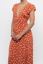 Load image into Gallery viewer, TULAROSA x Orange Polkadot Maxi Wrap Dress (XS)