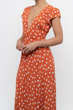 Load image into Gallery viewer, TULAROSA x Orange Polkadot Maxi Wrap Dress (XS)