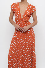 Load image into Gallery viewer, TULAROSA x Orange Polkadot Maxi Wrap Dress (XS)