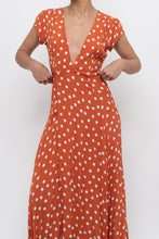 Load image into Gallery viewer, TULAROSA x Orange Polkadot Maxi Wrap Dress (XS)