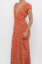 Load image into Gallery viewer, TULAROSA x Orange Polkadot Maxi Wrap Dress (XS)
