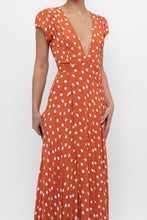 Load image into Gallery viewer, TULAROSA x Orange Polkadot Maxi Wrap Dress (XS)