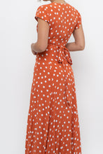 Load image into Gallery viewer, TULAROSA x Orange Polkadot Maxi Wrap Dress (XS)