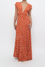 Load image into Gallery viewer, TULAROSA x Orange Polkadot Maxi Wrap Dress (XS)